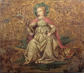 Alegoría de la Prudencia, panel final de un cassone, c.1460-65